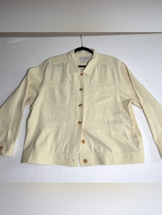 Lucky Brand Jackets & Blazers - Lucky Brand Linen Relaxed Tailored Jacket Cream Size XL